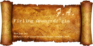 Firling Anasztázia névjegykártya